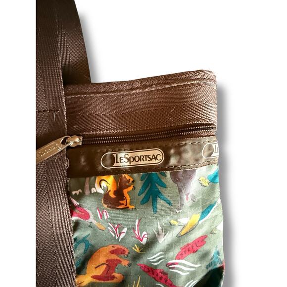 Vintage LeSportSac Baby Diaper Tote Bag with Animal Print